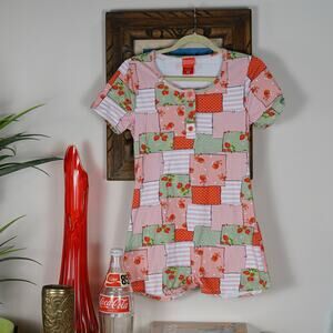 Strawberry Shortcake one piece romper pajamas M